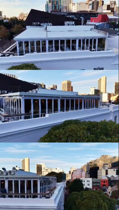 Rooftop views over Cape Town city centre from ONE40vue